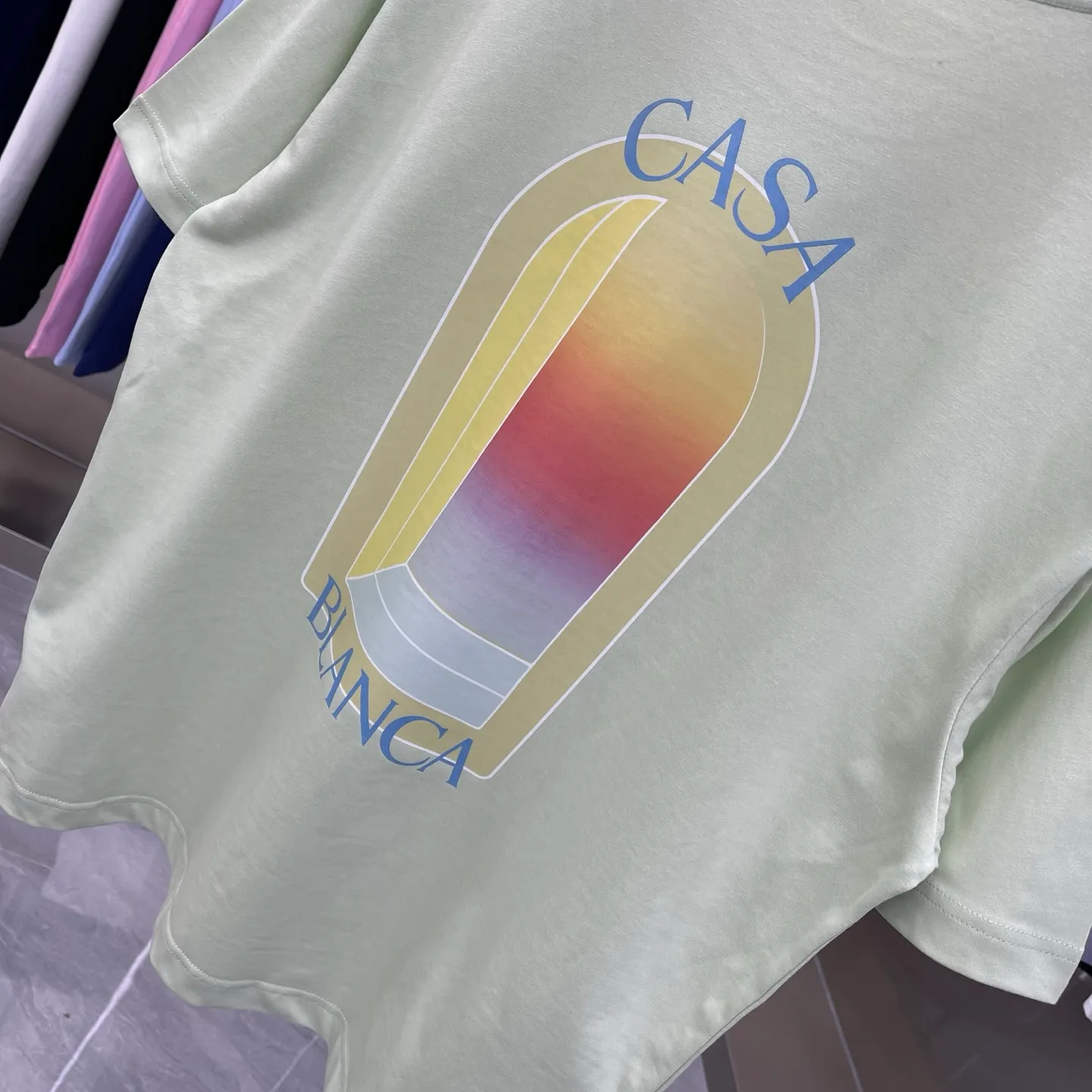 New Arrival Casablanca Classic Series T ～ ， ， 。 ， Classic ， In Stock ！ ：White Black Green Light Green Blue（5 ） Size：S M L XL XXL